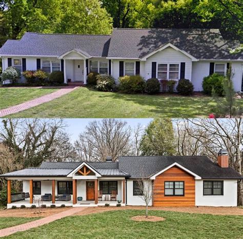 ranch style house with metal shingles|modern ranch homes with exterior.